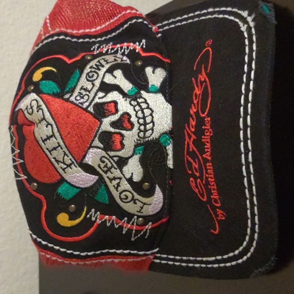 Ed Hardy graphic trucker hat